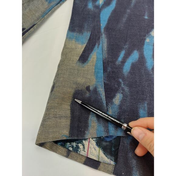 Robert Cavalli Just Cavalli Women's Abstract Pattern Notch Blazer Suit Jacket 40 - Picture 10 of 15